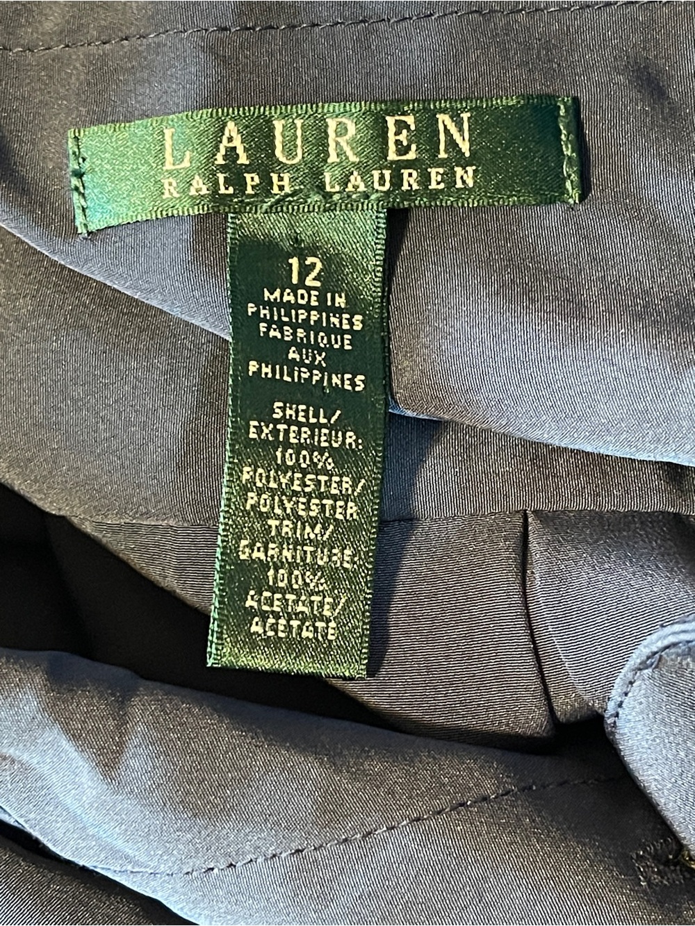 Lauren Ralph Lauren Romper Women's Size 12 Blue Cinch Waist Classic Preppy - Picture 5 of 7